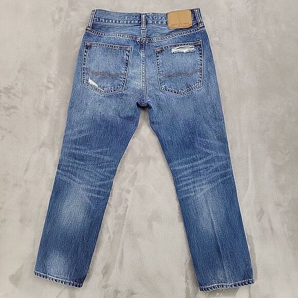 American Eagle Mens Jeans Size 28x26.5 Original Straight Distressed 100% Cotton - Picture 3 of 11